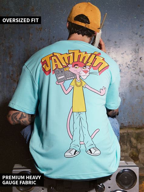 Buy Pink Panther Jammin Oversized T Shirts Online