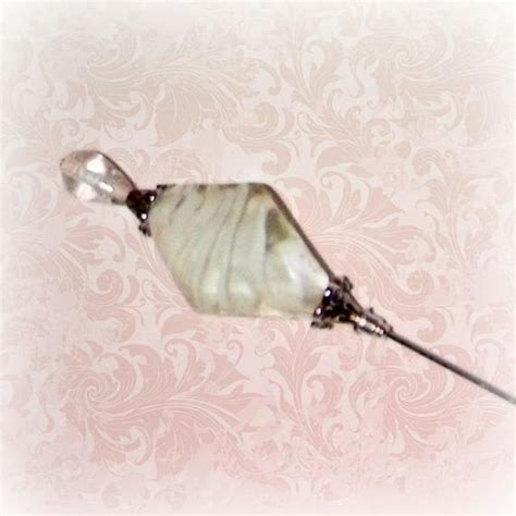Hat Pin White Victorian Crystal Vintage Style Edwardian