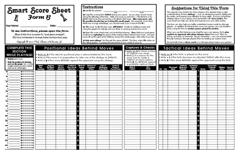 Sample Portion Of Smart Score Sheet Form B