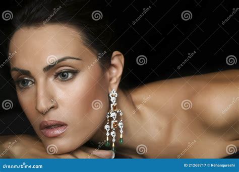 female fashion model wearing jewelery stock image image of seduction glittering 21268717