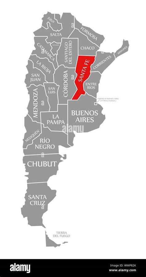 Mapa De La Provincia Santa Fe Imágenes Recortadas De Stock Alamy