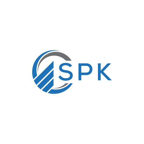 Spk Flat Accounting Logo Design On White Background Spk Creative