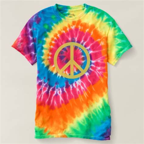 Peace Sign Spiral Tie Dye T Shirt