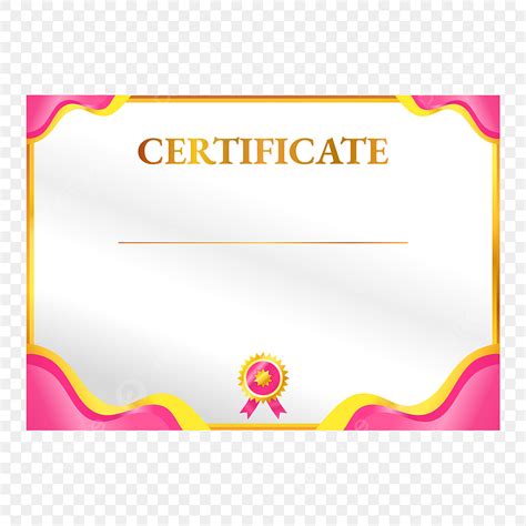 Gold Certificate Border Vector Png Images Graduation Certificate