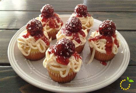 April Fools Spaghetti And Meatball Cupcakes · Sweet Lemon Made