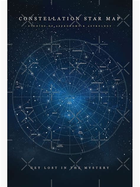 Constellation Star Map Poster For Sale By Coffeewithmilk Redbubble