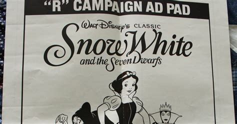 Filmic Light Snow White Archive 1987 Snow White Ad Pad