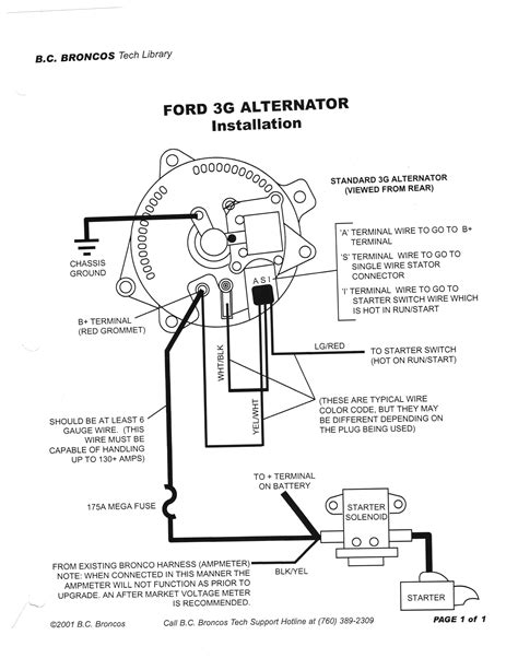 1968 Ford Mustang Alternator Wiring Diagram