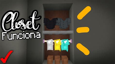 ¡como Hacer Un Closet Que Funciona Sin Mods En Minecraft Pe 12