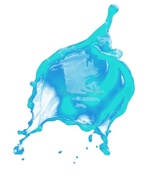 Light Blue Paint Splash Isolated On A White Background Stock Photo