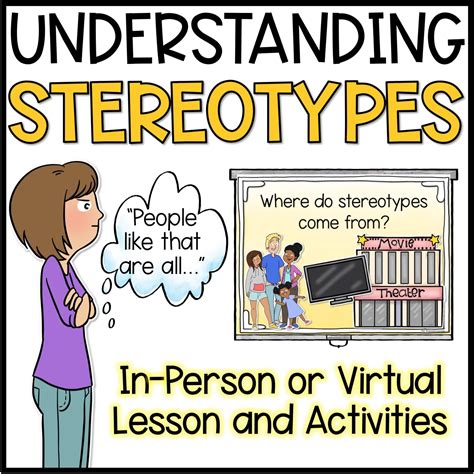 Stereotypes Lesson and Activities for In Person or Virtual Learning ...