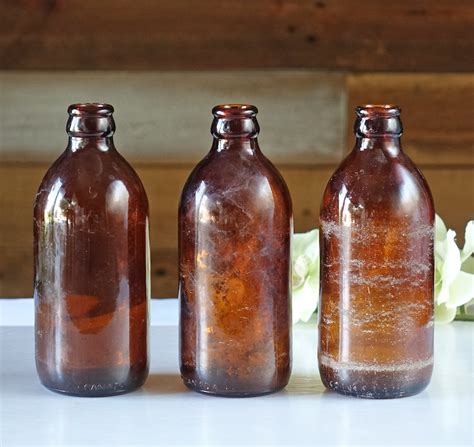 Vintage Beer Bottles Collectible Bottles Brown Beer Etsy Canada