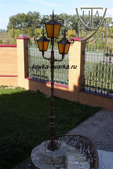 Кованые фонари: уличные (для сада) и для дома, подвесные, на забор ...