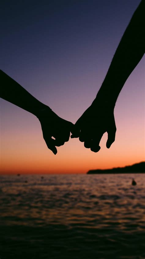 Hands Together Wallpaper 4k Couple Silhouette Sunset
