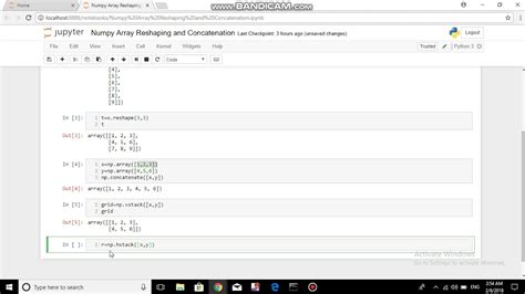 Numpy Array Reshaping And Concatenation In Python Data Analytics Youtube
