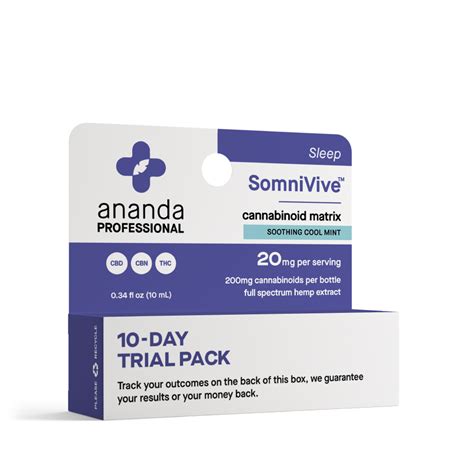 Somnivive 10 Day Trial Pack Ananda Professional