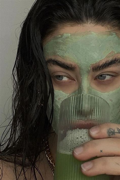 Green Aesthetic Aesthetic Girl Face Mask Aesthetic Makeup Aesthetic