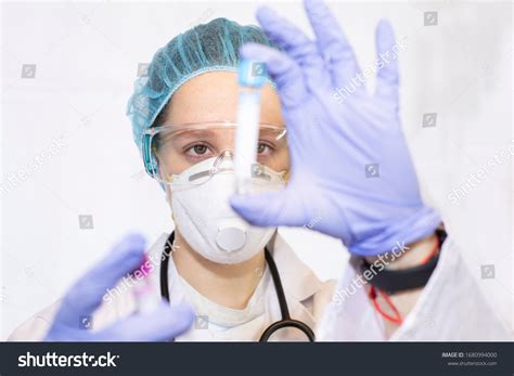 Dressed Nurse Doctor Different Medical Utensils Stock Photo 1680994000