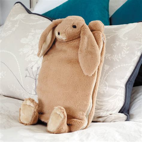 Brown Bunny Hot Water Bottle Cover And Bottle Included By Jomanda