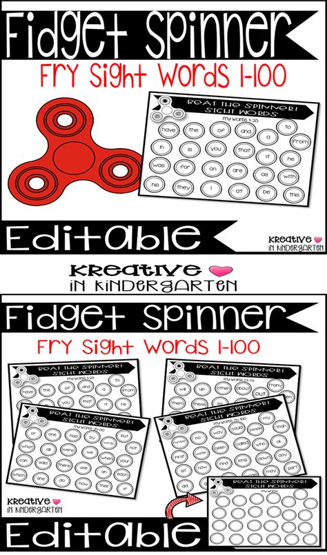 Fidget Spinner Sight Words Fry 1 100 Fidget Spinners Are Very Popular