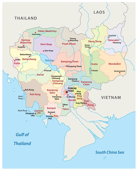 Bản đồ Thông Tin Campuchia Năm 2024 Cambodia Map ផែនទីកម្ពុជា។
