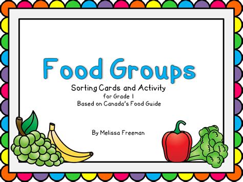 It contains a youtube video from the cbc's the national examining th. Food Groups Activity (Based on Canada's Food Guide ...
