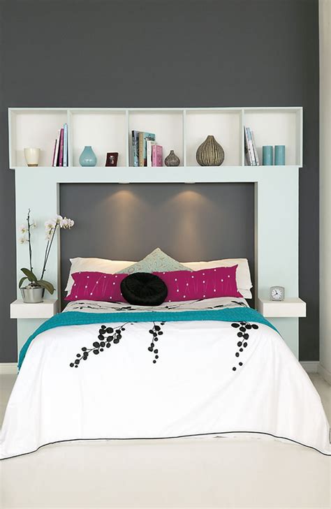 Awesome 44 Best Stunning Diy Headboard With Shelves Ideas About