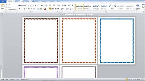 Word Page Border Frame
