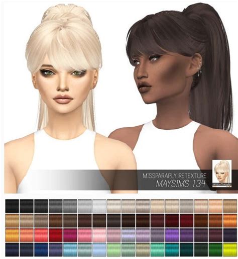 Miss Paraply Maysims 134 Solids • Sims 4 Downloads Sims Sims Hair