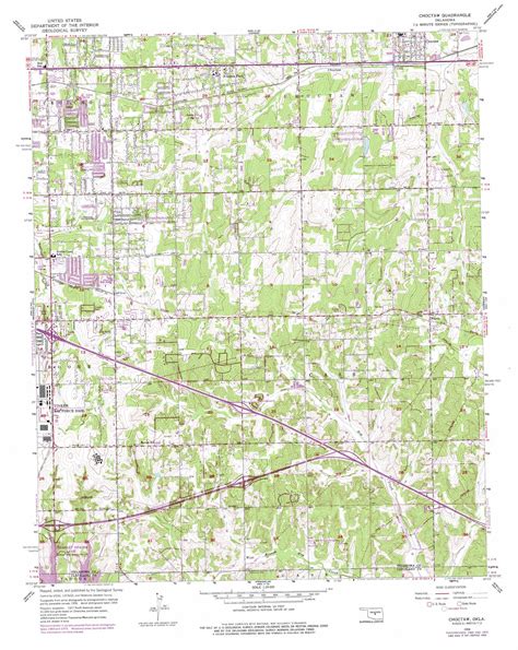 Choctaw Topographic Map Ok Usgs Topo Quad 35097d3