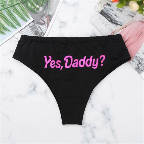 Womens Yes Daddy Panty Thong Cotton Briefs Knickers Underwear