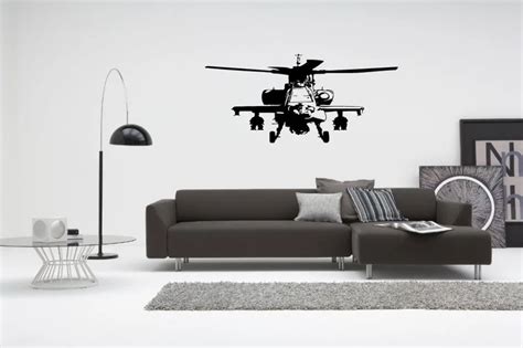 Helicopter Sticker Apache Vinyl Wall Art Air Forces Guard Wall