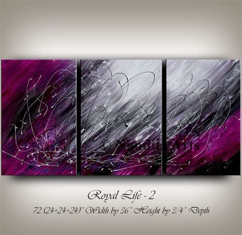 Purple Abstract Painting Original Modern By Contemporaryartdaily
