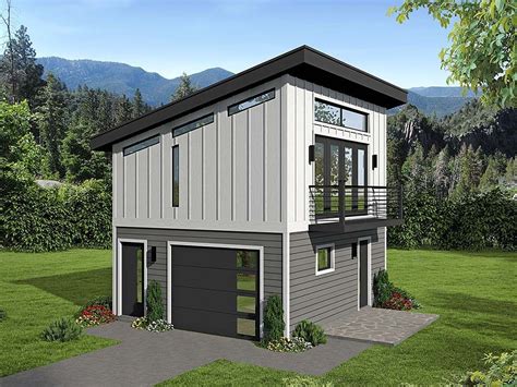 Modern Style 1 Car Garage Apartment Plan Number 51609 Garageplans