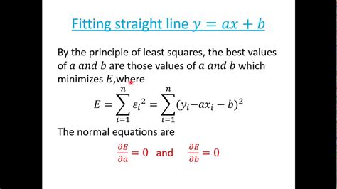 Curve Fitting And Principle Of Least Squares Statistics YouTube