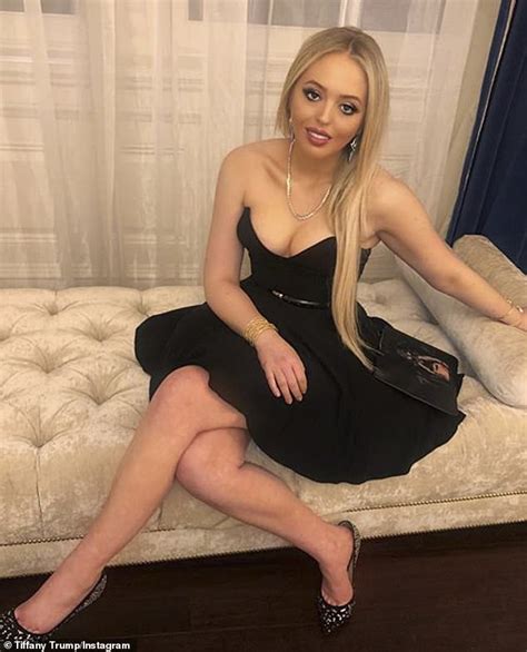 Tiffany Trump Shares Pictures In Very Low Cut Dress Daily Mail Online