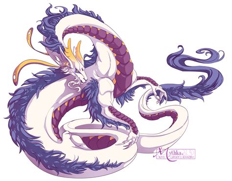Mythka White Lung Dragon Mythical Creatures Art Dragon Drawing
