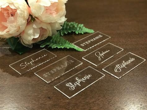 Clear Acrylic Place Cards Perspex Seating Wedding Name Etsy Australia