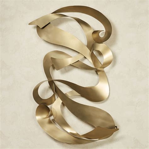 Reverence Gold Abstract Metal Wall Sculpture By Jasonw Studios