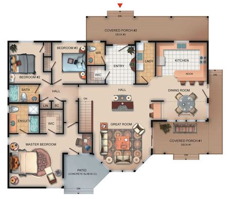 Three bedroom house plans are popular for a reason! Country retreats, Floor plans, Great rooms