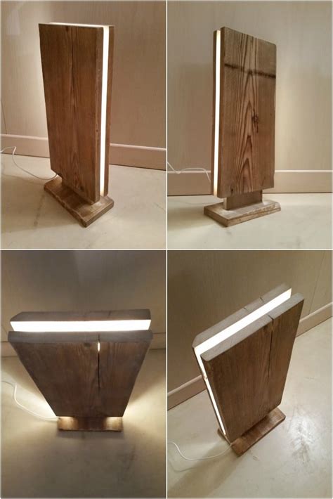 Reclaimed Wood Led Floor Lamp Id Lights
