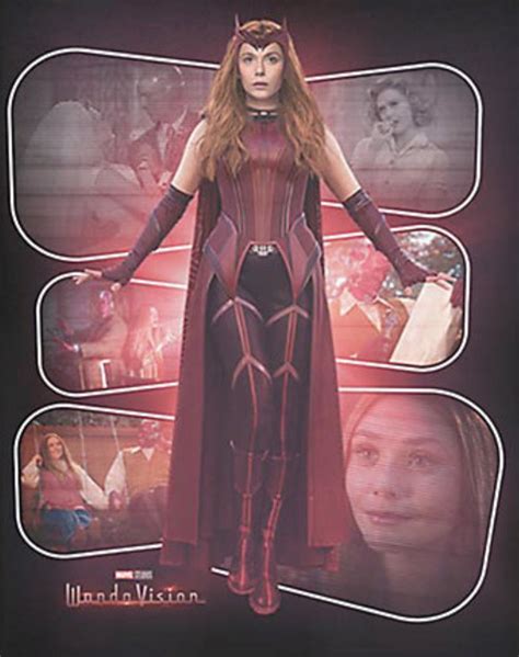 Wandavision Elizabeth Olsen S Full Scarlet Witch Costume Shown Off In Promo Images