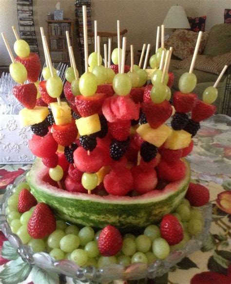 This lemonade fruit salad is an easy summer fruit salad packed full of seasonal fresh fruit and mixed with frozen lemonade. Frugalicious Chick: Fruit Display Ideas For Any Gathering