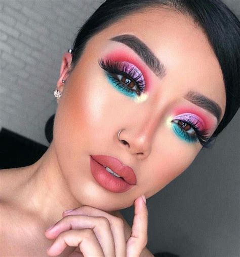 pin by gabriela barajas ortega on maquillaje colorful eye makeup colorful makeup eyeshadow