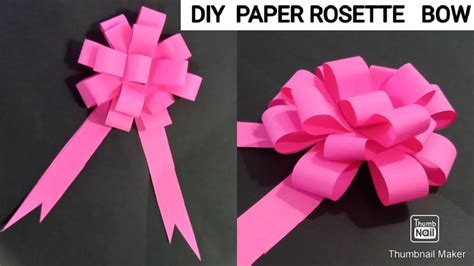 DIY Paper Rosette Bow YouTube