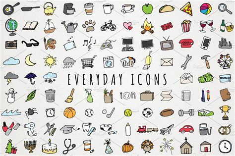 Everyday Items And To Do Clipart Set ~ Icons ~ Creative Market