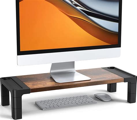 Buy Huanuo Monitor Stand Adjustable Monitor Stand Wood Monitor Stand