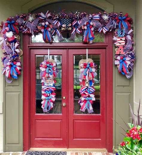 Fourth Of July Front Door Front Door Patriotic Red White Blue Front