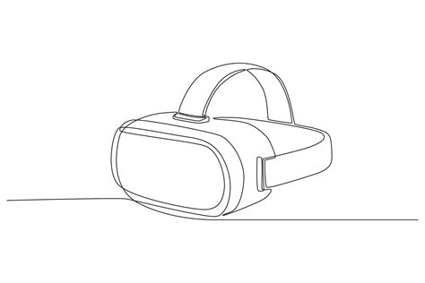 Um Desenho De Linha Contínua De óculos De Realidade Virtual Conceito