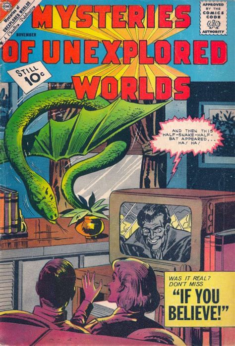 Comic Book Cover For Mysteries Of Unexplored Worlds Comics Mystery Comic Book Cover